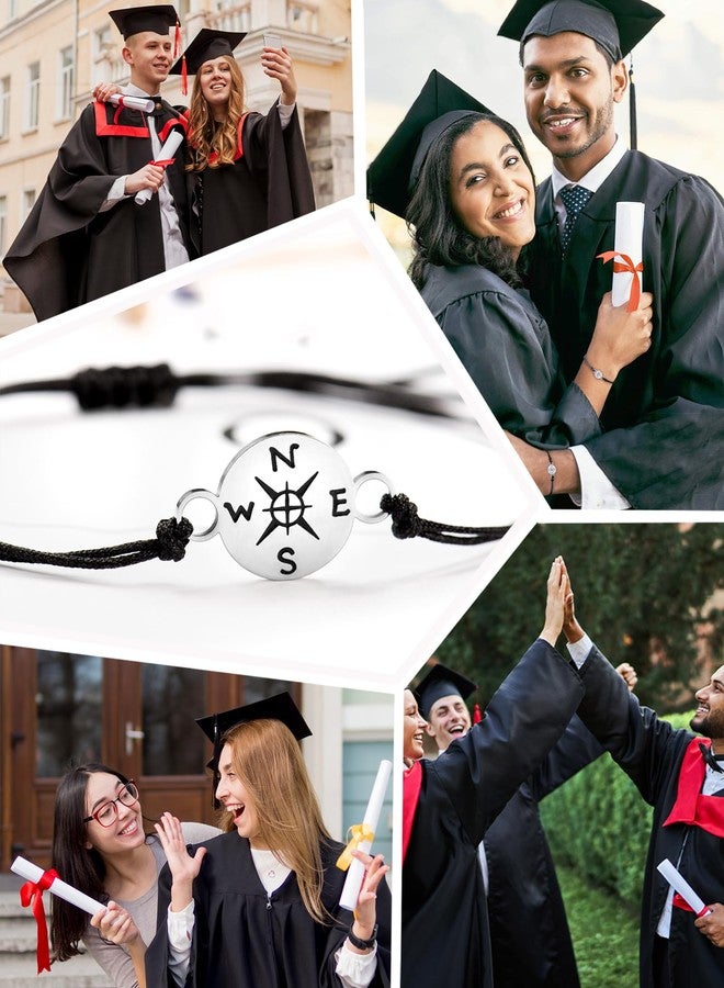 Tarsus Masters Degree Graduation Gifts, College Graduation Senior Class of 2025 Gifts for Her Him Compass Bracelets Jewelry - Image 4