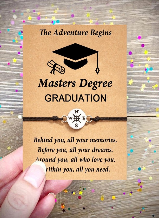 Tarsus Masters Degree Graduation Gifts, College Graduation Senior Class of 2025 Gifts for Her Him Compass Bracelets Jewelry - Image 5
