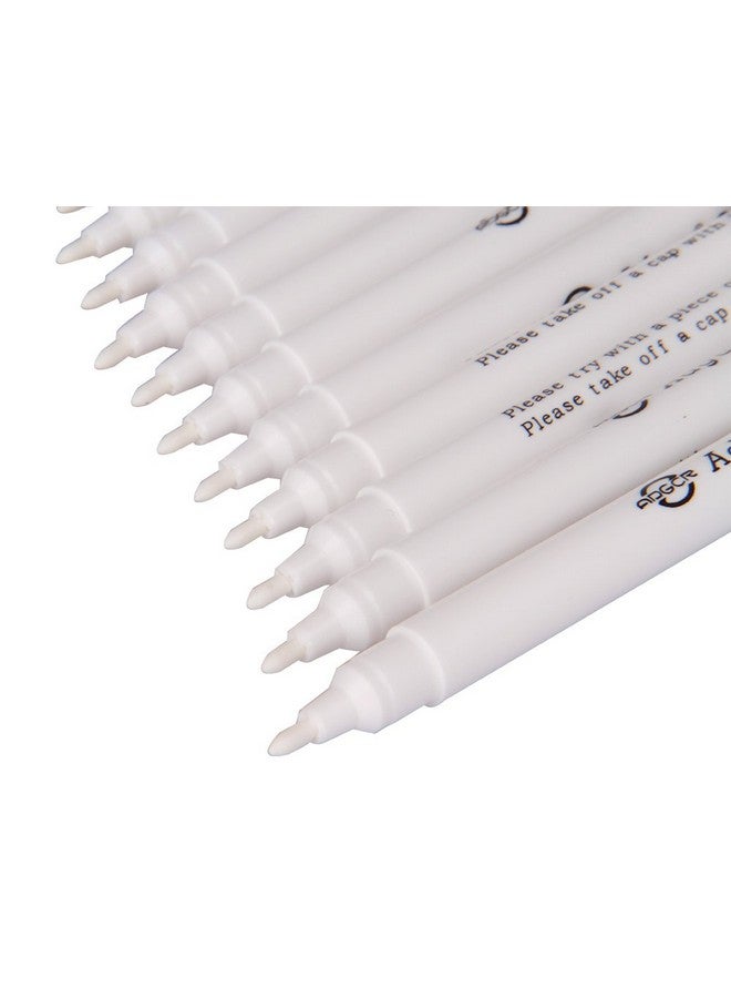 Clobeau Clobeau Fabric Marker Pen, Water Soluble, Air Erasable, 12PCS White Marking Pen for Sewing Quilting Embroidery, Non-Toxic, Temporary Marking - Image 3