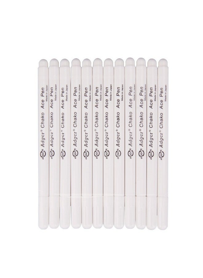 Clobeau Clobeau Fabric Marker Pen, Water Soluble, Air Erasable, 12PCS White Marking Pen for Sewing Quilting Embroidery, Non-Toxic, Temporary Marking - Image 5