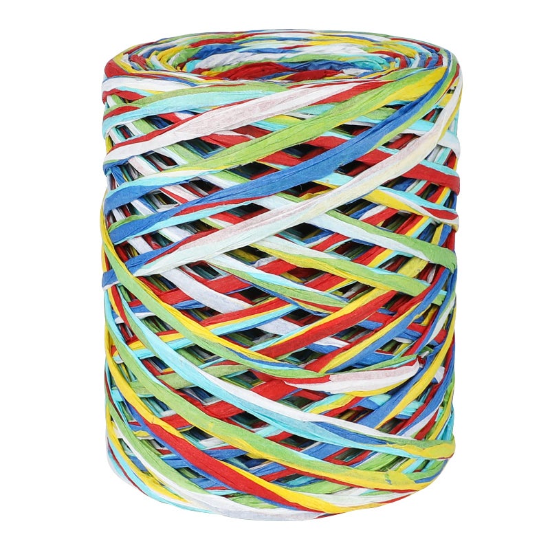 G2PLUS Colored 262 Feet Raffia Paper Ribbon 6 Colored Packing Paper String Red Green Blue Raffia Ribbon for Christmas Gift Wrapping DIY Arts Crafts Decoration - Image 3