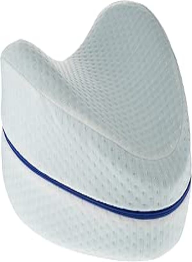 Leg Pillow Foam Support Pillow Soothing Pain Relief For Sciatica, Back, Hips, Knees, Joints & Pregnancy, White, 31848 