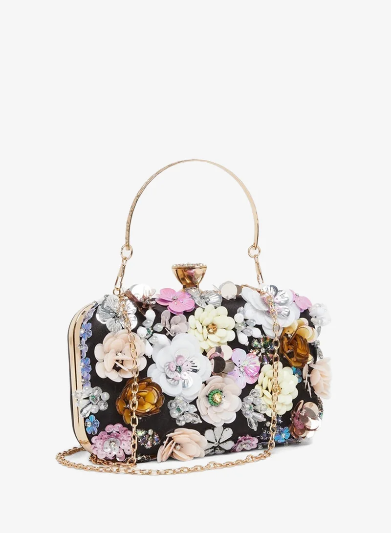 Styli Floral Embellished Clutch