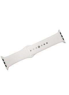 Generic Silicone Sport Band For Apple Watch Series SE - 42/44mm - White  - Image 4