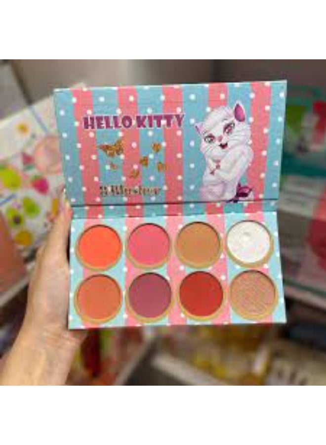 هالو كيتي Hello kitty 🐱 بالدرجات الجديده وصلت 🤍 باليت واحده فيها هيلايتر وبرونزر وبلاشر وكمان - Image 1