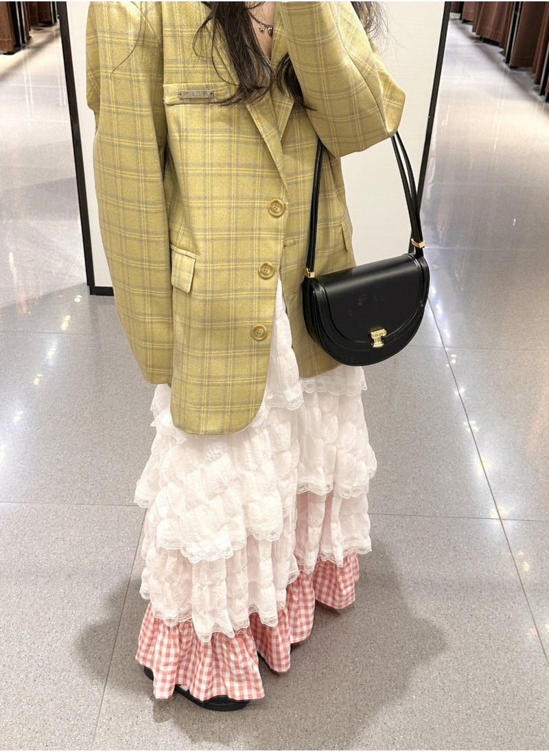 AC - A.Cloud Sunset Saddle Bag Vintage Roman Column Shoulder Bag Modern Underarm Handbag - Image 1