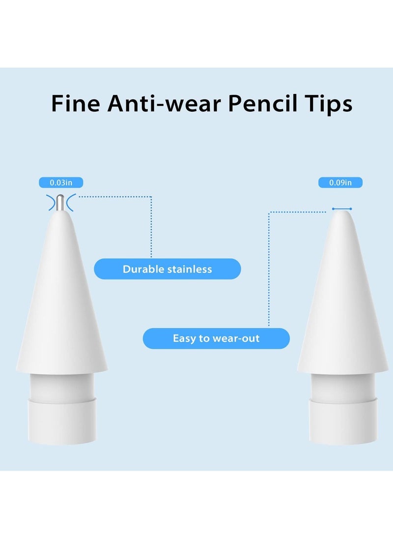 Generic - Nibs for Apple Pencil with 3-Piece Pen Tips No Wear Out Fine Point Precise Control for 1st Gen and 2nd Generation - Image 1