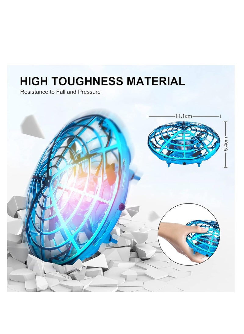 SQN-007 Mini Drone for Kid Remote Control and Hand Sensor RC Quadcopter Infrared Induction Flying Ball UFO Helicopter with 3 Speed 360° Rotating Toy