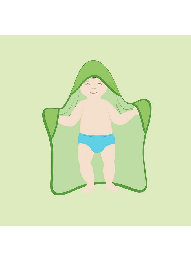 green sprouts Towel Hooded Cotton Aqua - Image 5