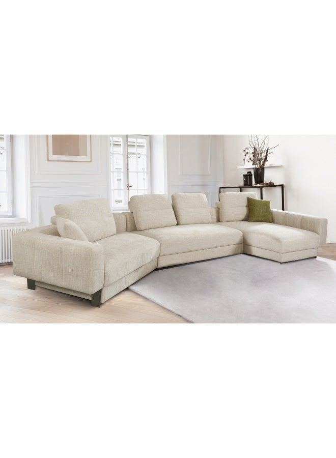 Baytonia Plush Forma Corner Sofa - Cream - Image 4