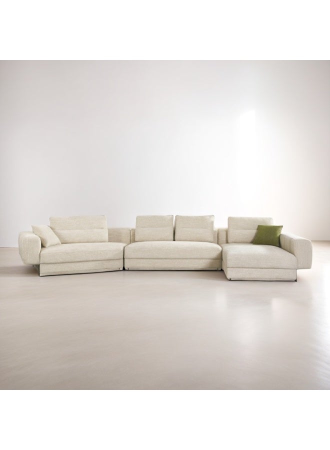 Baytonia Plush Forma Corner Sofa - Cream - Image 2