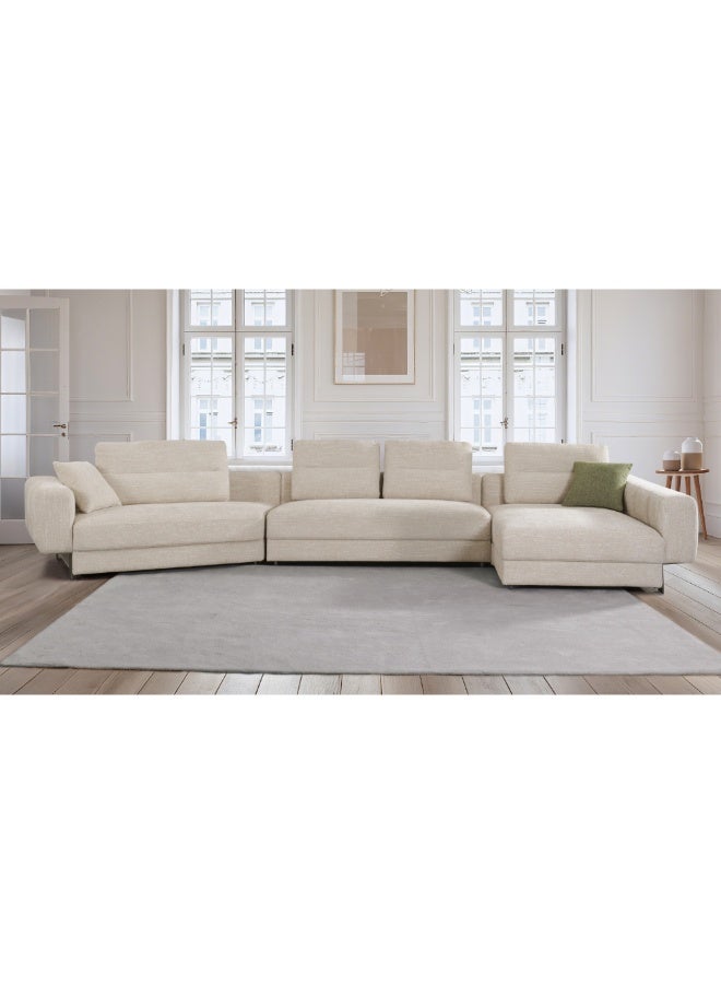 Baytonia Plush Forma Corner Sofa - Cream - Image 5