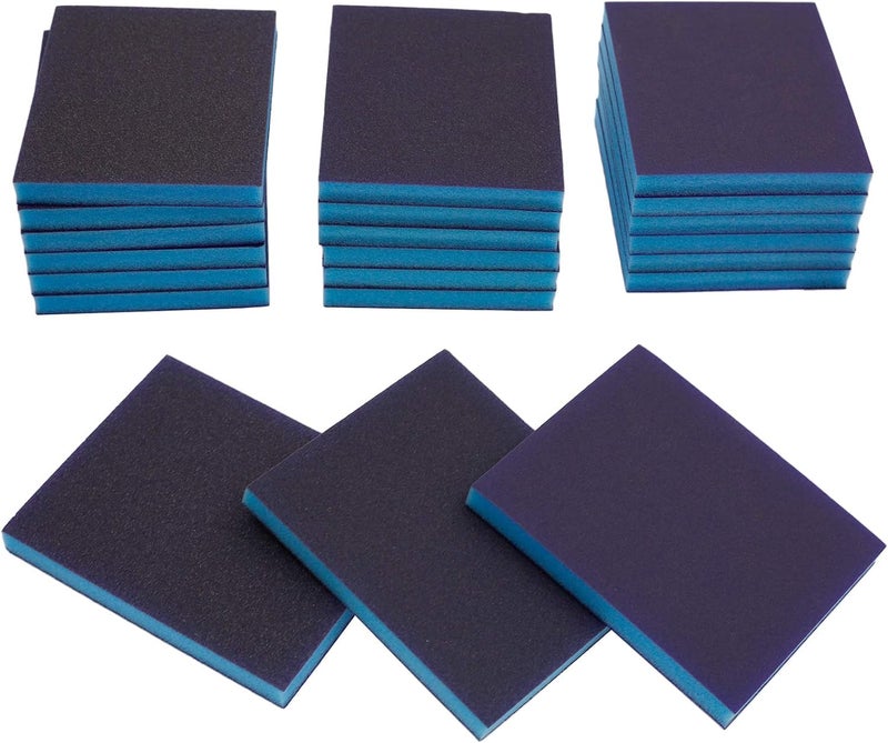 BokWin 18Pcs Sanding Sponge Kit - 100/120/220 Grit Blocks, Washable and Reusable (Medium, Fine, Superfine Grade) - Image 1