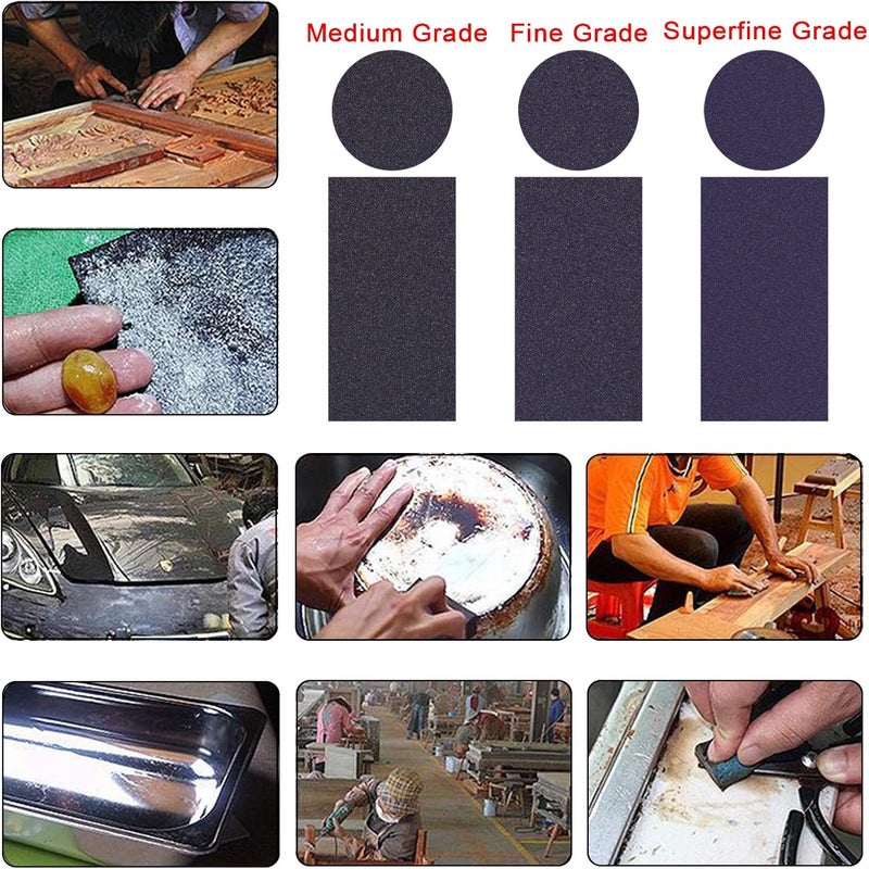 BokWin 18Pcs Sanding Sponge Kit - 100/120/220 Grit Blocks, Washable and Reusable (Medium, Fine, Superfine Grade) - Image 5