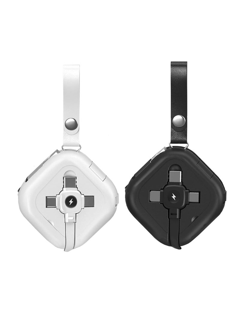 KASTWAVE 3 in 1 Retractable Charging Cable, Multi Fast Charger Cable for IP, Type C, Micro USB Port Connectors, Cellphone, Tablets Devices, 100cm - Image 1