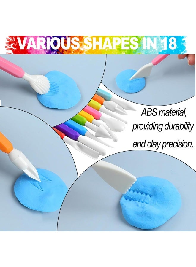 9PCS Clay Tools for Kids Air Dry Clay Tool Kit Plastic Clay Sculpting Tools Set for DIY Pottery, Modeling Sculpey Polymer Clay Safe Easy Grip for Beginners Craft Lovers - Image 5