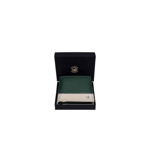 ANTONIO VALERIA Jake Green/Sand Leather Wallet for Men - Image 1