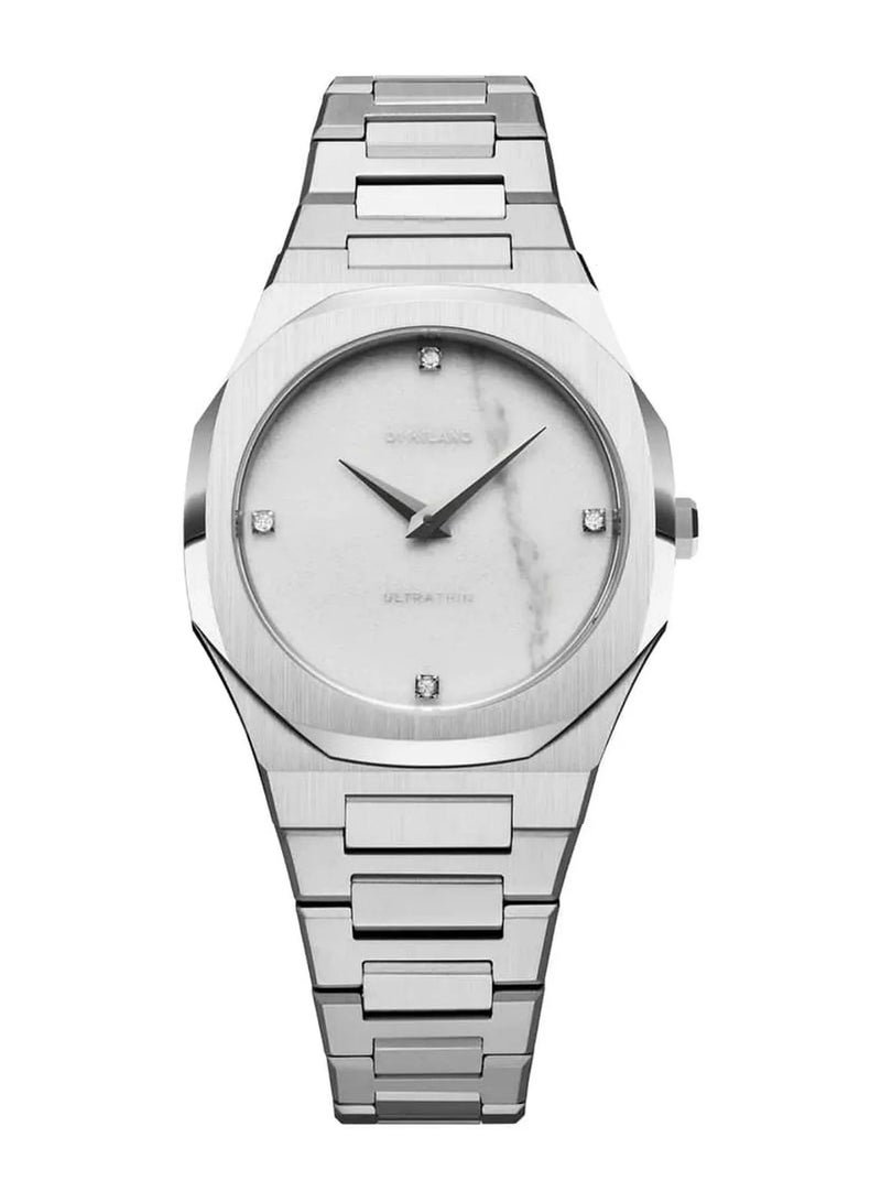 D1 Milano Ultra Thin Marble Silver ladies watch UTBL13 34mm - Image 1