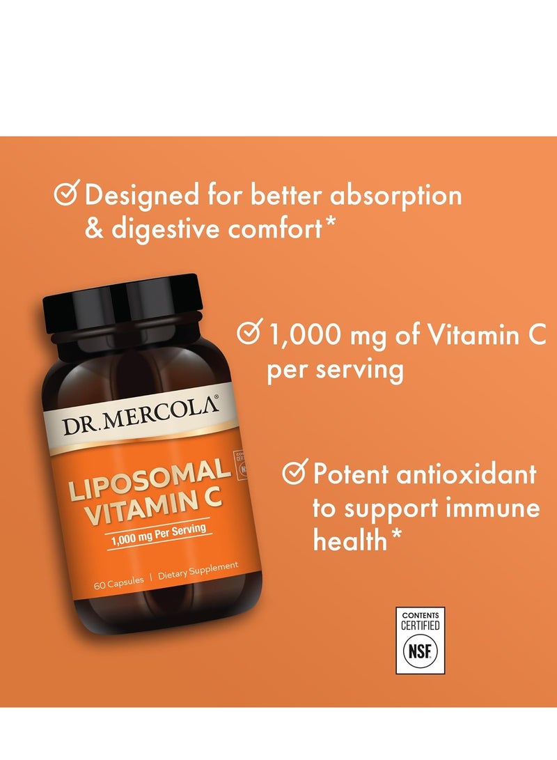 دكتور ميركولا فيتامين سي الليبوسومي - دعم الدماغ والقلب والعين والمناعة 60 كبسولة 30 حصة - Image 3