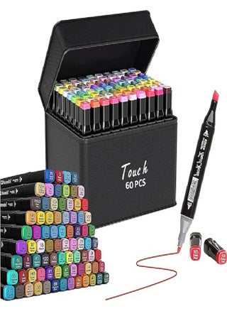 Color touch bag 60pcs felt-tip pen has two sides, thin side and thick side - pzsku/Z193D5F2F4142FBCE4A66Z/45/_/1703088735/3a9f54b0-7685-4185-8c64-13ec90e7352c