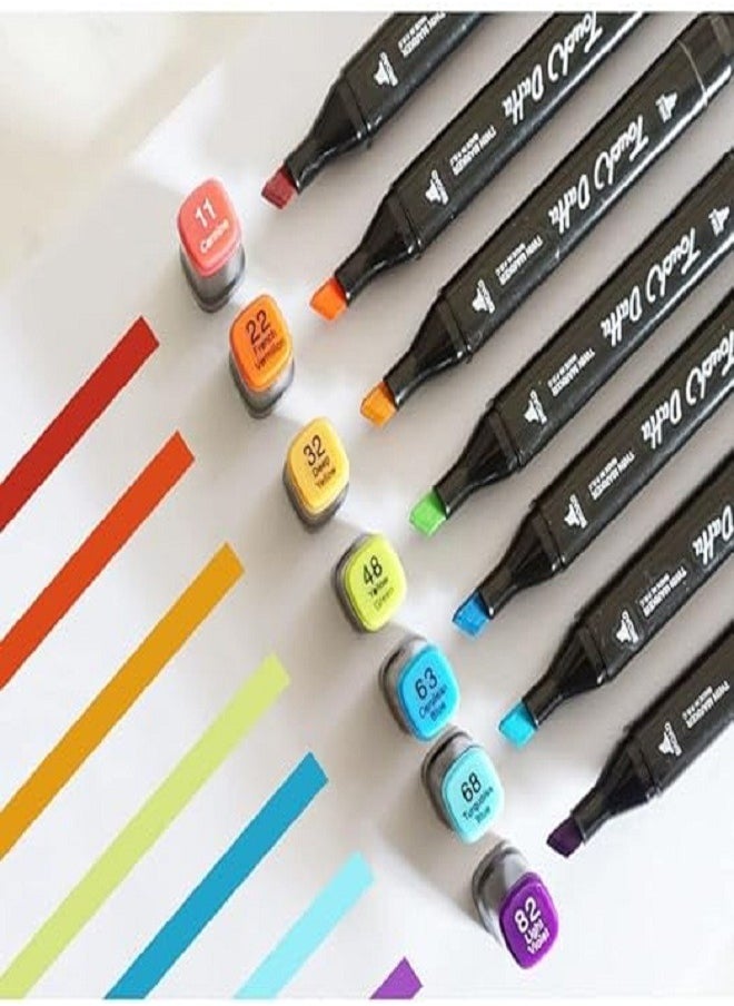 Generic Color touch bag 60pcs felt-tip pen has two sides, thin side and thick side  - Image 3