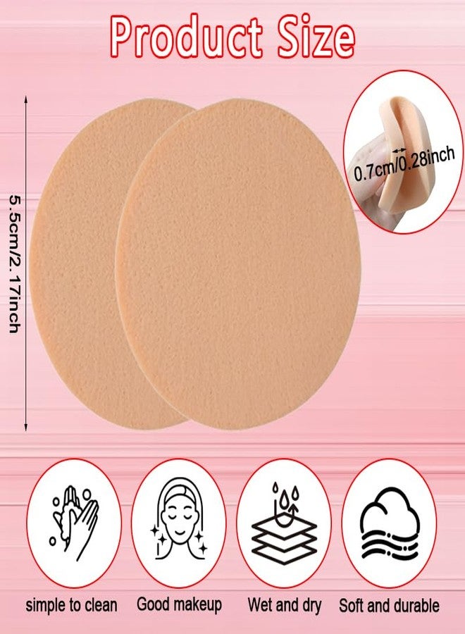 siktorrwd 12 Pcs Nude Round Makeup Sponges, Make up Sponges for Foundation and Powder, Face Blenders for Liquid and Cream Concealers, Wet and Dry Dual-Use - Image 2