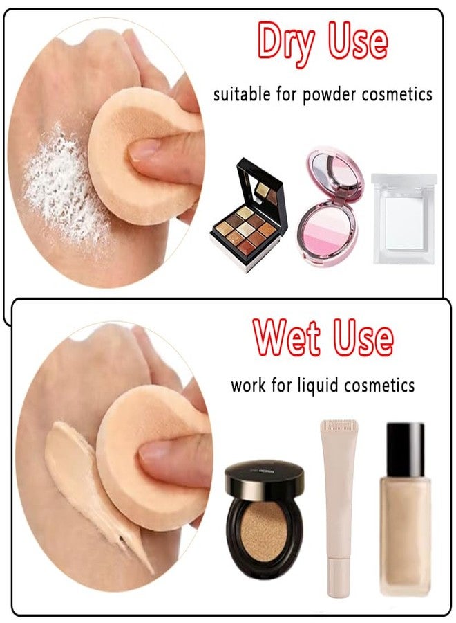 siktorrwd 12 Pcs Nude Round Makeup Sponges, Make up Sponges for Foundation and Powder, Face Blenders for Liquid and Cream Concealers, Wet and Dry Dual-Use - Image 3