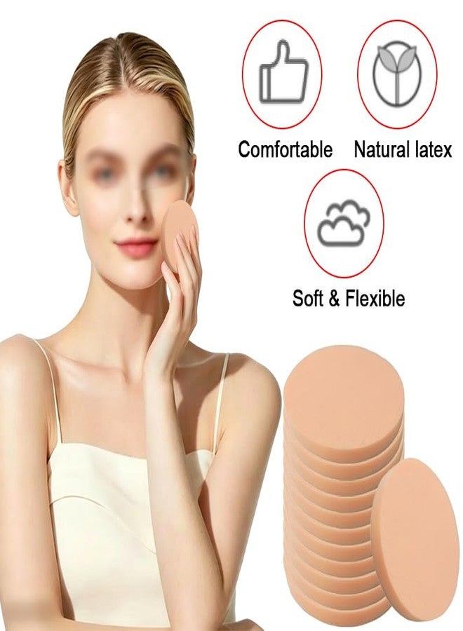 siktorrwd 12 Pcs Nude Round Makeup Sponges, Make up Sponges for Foundation and Powder, Face Blenders for Liquid and Cream Concealers, Wet and Dry Dual-Use - Image 4