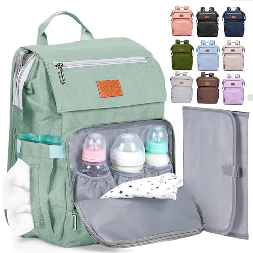 PILLANI Baby Diaper Bag Backpack Baby Bag for Boys Girls Large Waterproof Diaper Backpack Toddler Diaper Bag with Changing Pad Boy Baby Shower Gifts for Mom Newborn Stuff Baby Essentials - Image 1