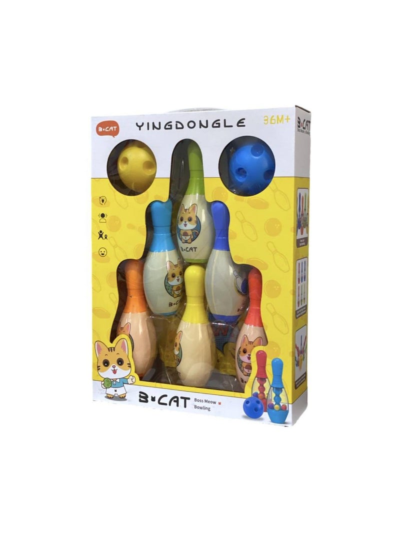 لعبة البولينج للأطفال – B-CAT 🎳   لعبة مسلية وآمنة للأطفال من عمر 3 سنوات وأكثر!    تحتوي على 6 قطع بولينج + كرتين  بتساعد على تطوير التركيز والتنسيق بين اليد والعين    تقوية المهارات الحركية بطريقة ممتعة    ألوان زاهية وشخصيات لطيفة تشجع الطفل على اللعب   مثالية للعب الفردي أو الجماعي بالبيت! - Image 2