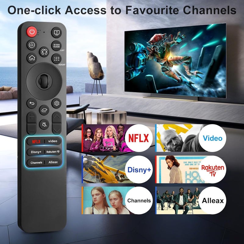 LOUTOC For LG Smart TV Remote, Magic Remote for LG TV NanoCell OLED EVO QNED QLED UHD TV, Compatible with MR21、MR22、MR23、MR24、MR25 - Image 5