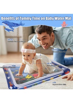 Y&D SYOSI Inflatable Tummy Time Water Mat Baby Sensory Toys Play for Early Development Playmat 0-12 Months Activity  - Image 2