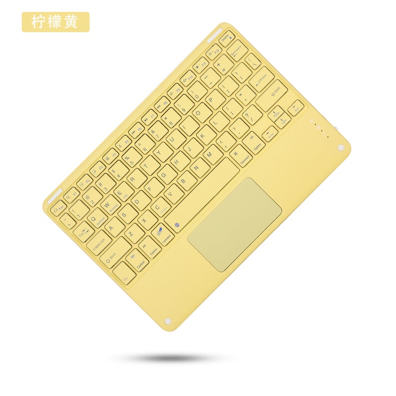 new ipad pro11 bluetooth keyboard for huawei lenovo tablet pc touch keyboard 10.2 wireless lemon yellow lemon yellow