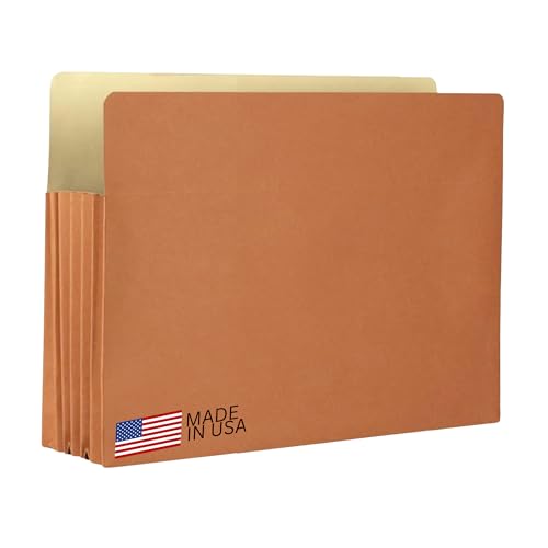 The File King Expanding Accordion File Folder – Letter Size | 5.25” Expansion, 10 Pack | Red Rope Expanding Pocket | Straight Cut Tab | Law, Accounting & Business Filing Organizer | Made in USA - Image 1