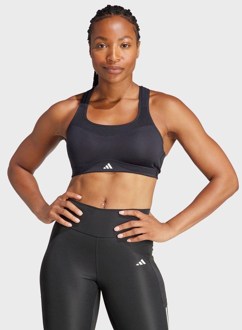 Adidas Tlrdim Hs Bra Black Training Bra 2XSB - Image 1