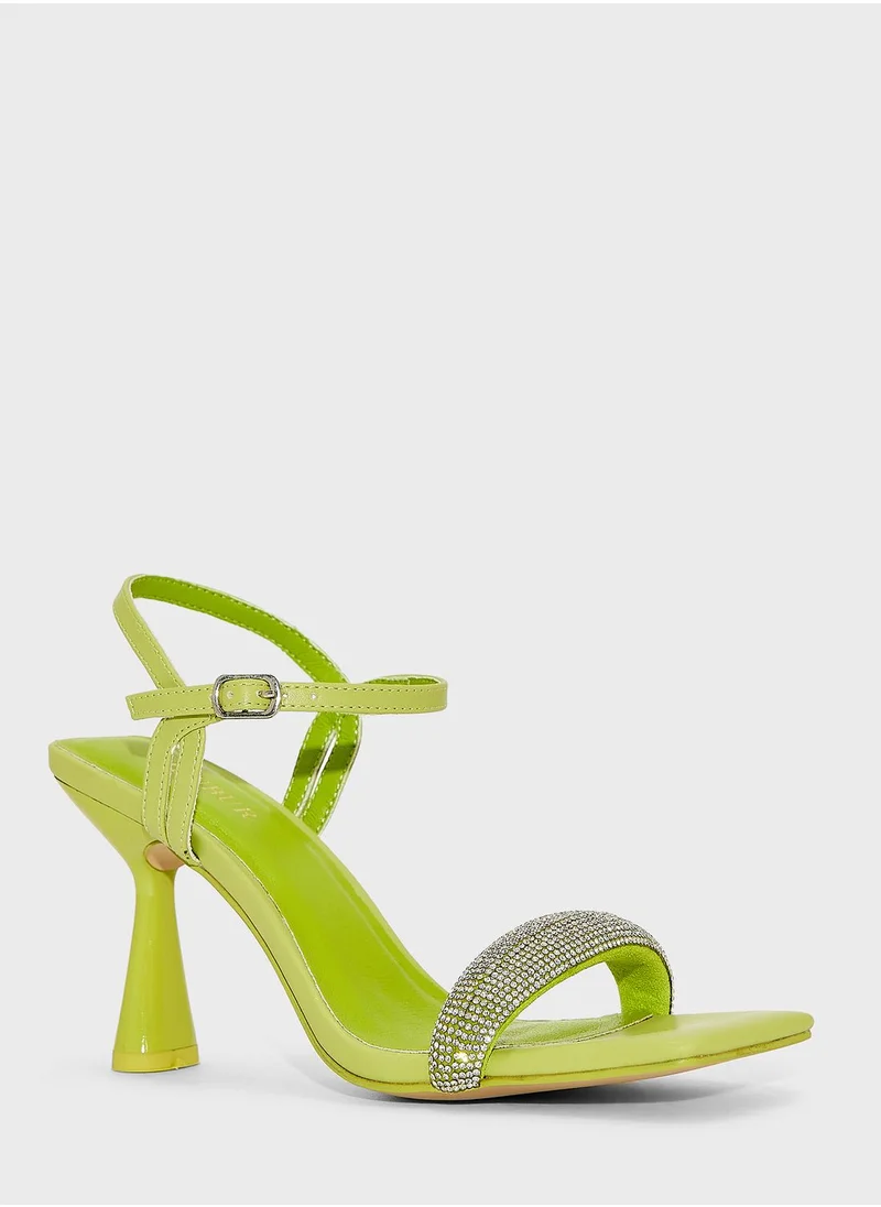 منبور Ankle Strap High Heel Sandals