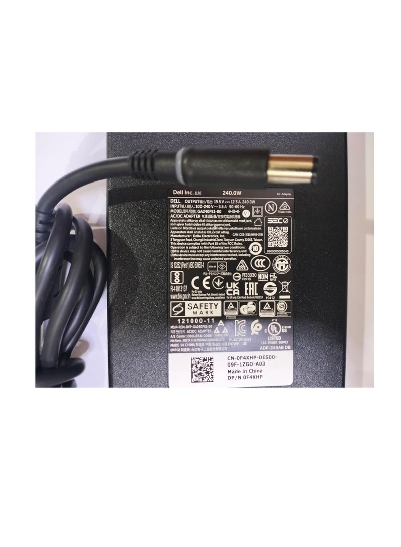 240W 19.5V 12.3A AC Charger for Dell Alienware M17 R1 R2 R3 R4 R5 M17X R2 R3 M18X Area-51m R2 G5 G7 M6400 M6500 M6600 J211H FWCRC C3MFM U896K 6RTJT Y044M Laptop  - Image 2