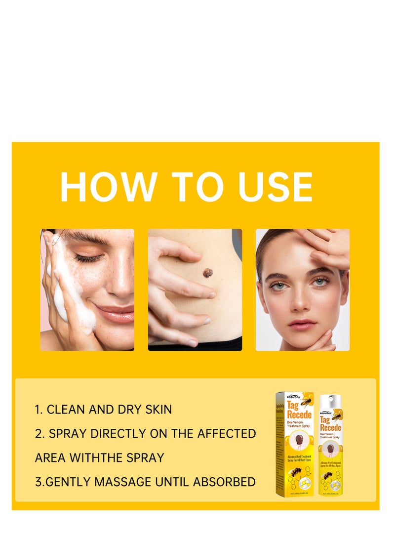 BOOMOON Bee Venom Treatment Repair Spray, Advanced Wart Treatment Spray For All Wart Types,A Gentle Safe Portable Wart Removal Spray with Natural Extracts，Protecting Health and Beauty 20ml - Image 5