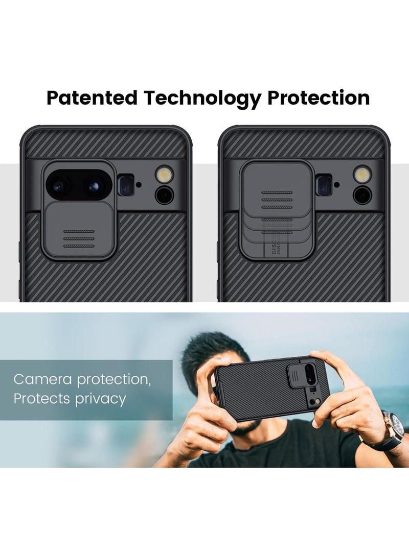 For Google Pixel 8 Pro 5G Case 6.7-inch TPU Shockproof Airbag Frame With Camera Lens Protection Slide Cover Phone Case, Anti-Fingerprint Slim Fit Mobile Back Cover - Image 3