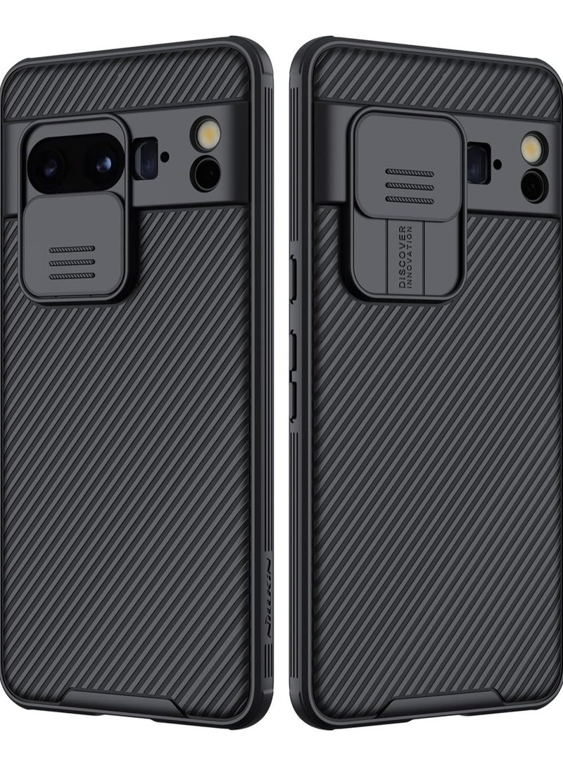 For Google Pixel 8 Pro 5G Case 6.7-inch TPU Shockproof Airbag Frame With Camera Lens Protection Slide Cover Phone Case, Anti-Fingerprint Slim Fit Mobile Back Cover - Image 1