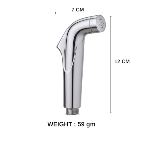 HOMEMATES Silver ABS Handheld Health Faucet Jet Spray, High-Pressure Toilet Sprayer with Leakproof Nozzle for Bathroom Hygiene and Cleaning - Image 2