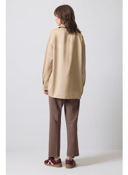 Touche Satin Shirt with Piping Detail  - Image 4