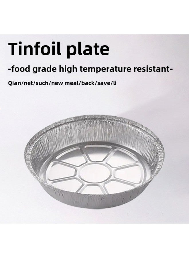 Food Grade Tin Paper Box Air Fryer Special Thickened Household Tin Paper Bowl Dish Baking Pan Baking Oven Aluminum Foil Paper-Color:Boxed -Specifications:8inch Tinfoil Plate (diameter 21cm) - Image 2