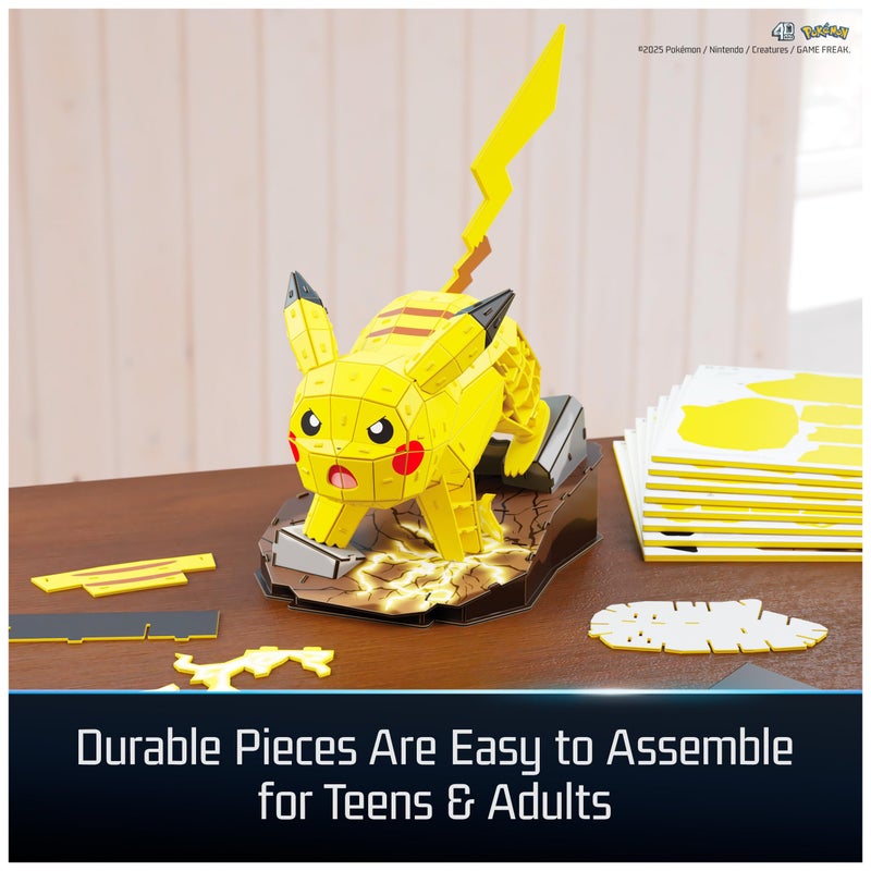4D Build, PokÃ©mon Pikachu 3D Model Kit, PokÃ©mon Figure, Kanto First Partner Collection, Desk DÃ©cor, 201 Pieces, Gift Ideas for Ages 12 & Up - Image 4