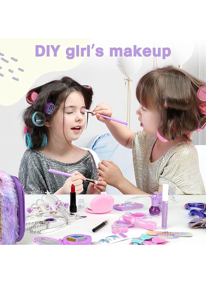 LIXADA Kids Makeup Kit for Girls, Unicorn Makeup Set, Real Washable Make up Kit for Little Girl Princess Toddler Makeup for Kid Birthday Gifts Unicorn Toys for Girls  - Image 2