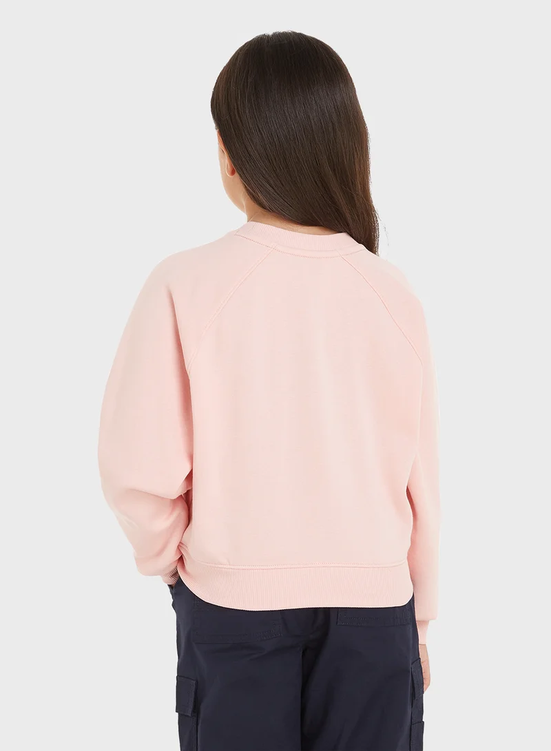 تومي هيلفيغر EMB FLOWER FLEECE CREWNECK