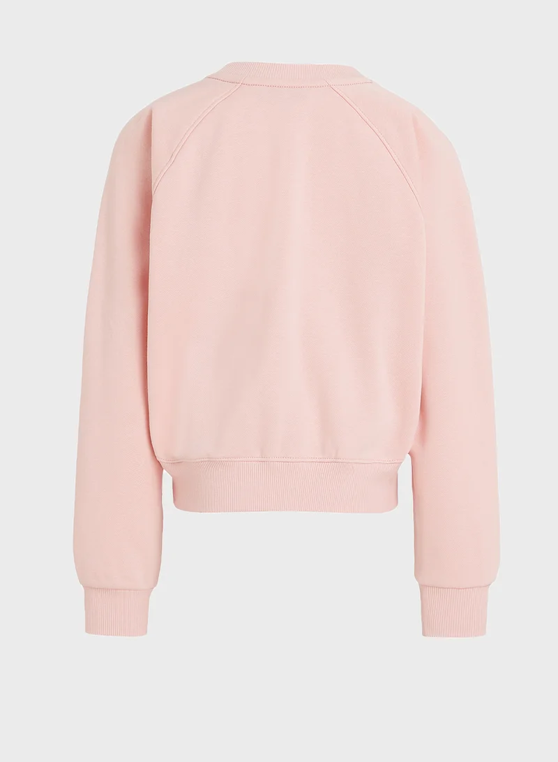 تومي هيلفيغر EMB FLOWER FLEECE CREWNECK