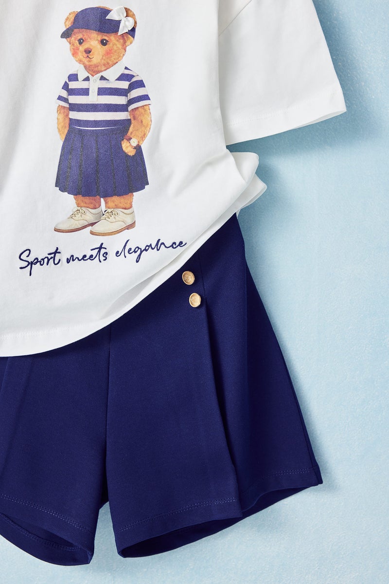 DeFacto Blue Girl Girl Shorts Casual - Image 3