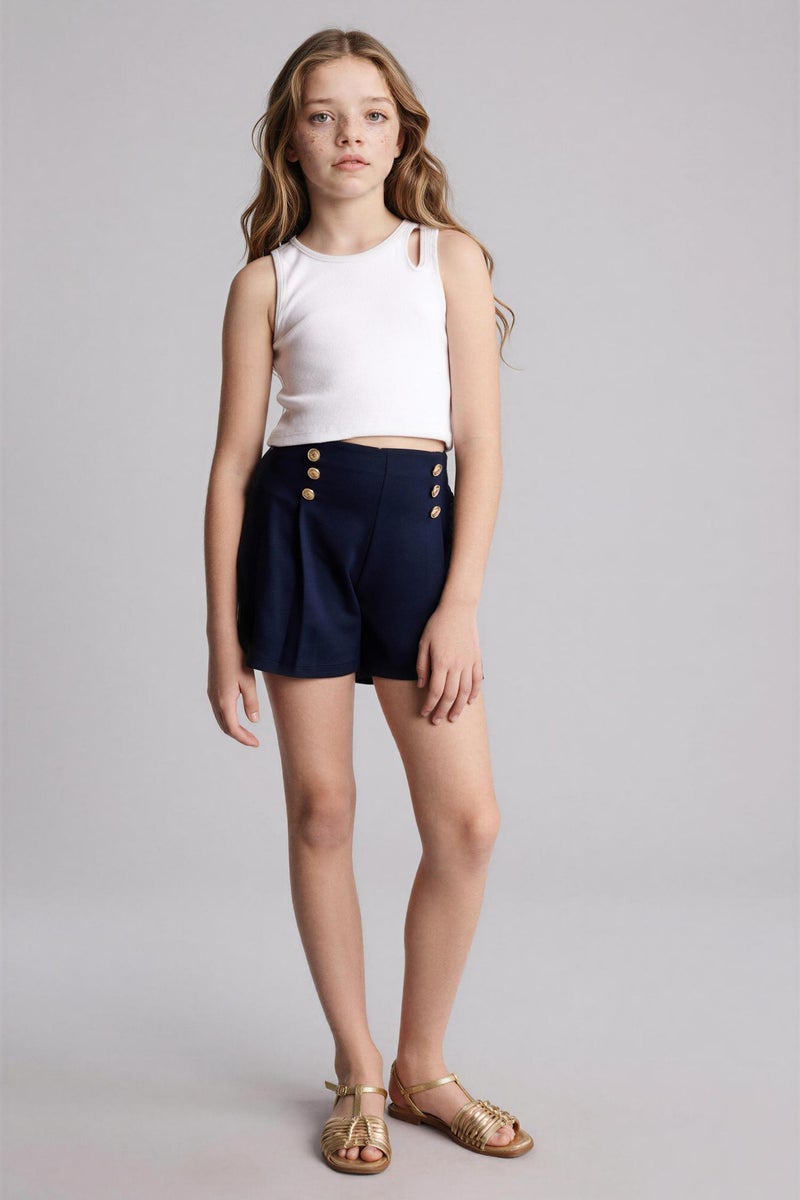 DeFacto Blue Girl Girl Shorts Casual - Image 5