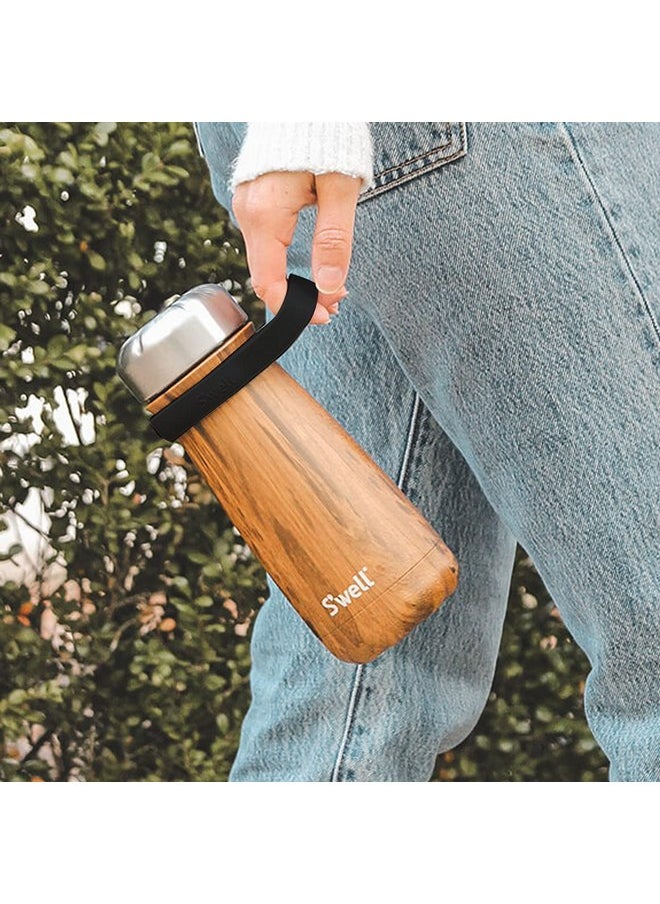 S'well - S'well Traveler Handle, Fits All Traveler Sizes, Onyx, Comfortable Carrying On The Go, Flexible Silicone Grip, BPA Free - Image 1